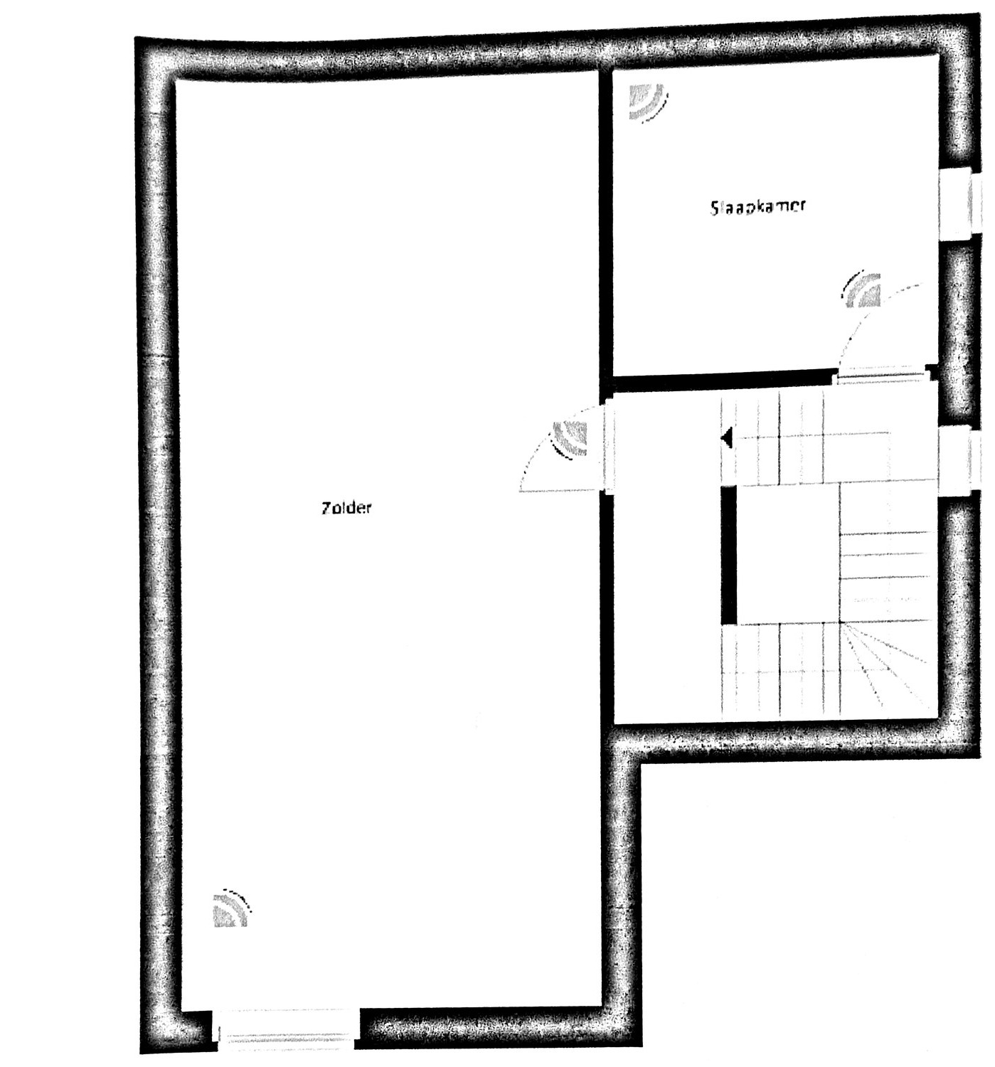 Grondplan zolder